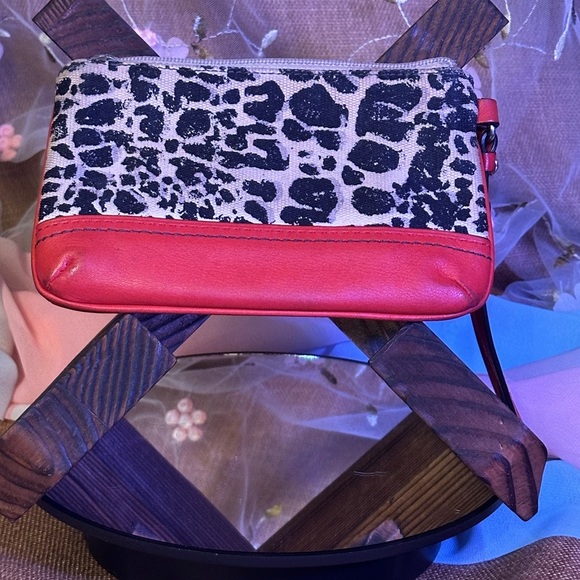 Coach Leather Leopard and Red Wristlet - Picture 8 of 8